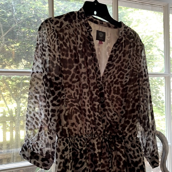 Vince Camaro Leopard Dress Sz 6 - Picture 2 of 13
